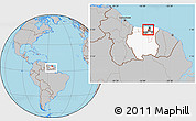 Gray Location Map of Noord, highlighted country, highlighted parent region, within the entire country