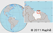Gray Location Map of Noord, highlighted country