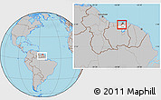 Gray Location Map of Noord, highlighted parent region, within the entire country