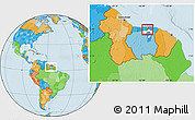 Political Location Map of Noord, highlighted parent region, within the entire country