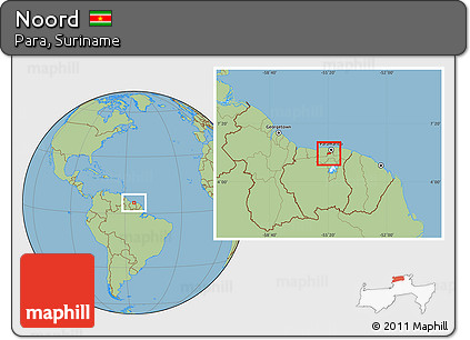 Savanna Style Location Map of Noord
