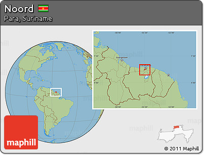 Savanna Style Location Map of Noord