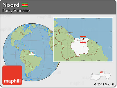Savanna Style Location Map of Noord, highlighted country