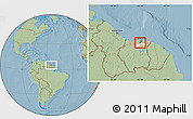 Savanna Style Location Map of Noord, highlighted parent region, hill shading