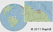 Savanna Style Location Map of Noord, hill shading