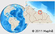 Shaded Relief Location Map of Noord
