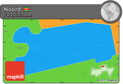 Political Simple Map of Noord