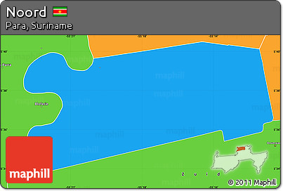 Political Simple Map of Noord
