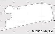 Silver Style Simple Map of Noord, cropped outside