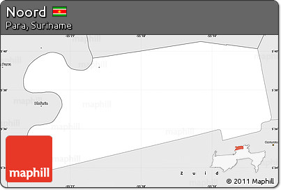 Silver Style Simple Map of Noord