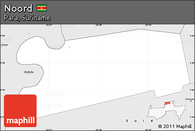 Silver Style Simple Map of Noord