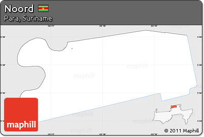 Silver Style Simple Map of Noord, single color outside