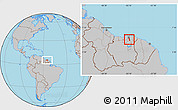 Gray Location Map of Oost