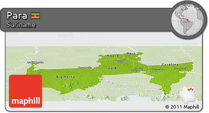 Physical Panoramic Map of Para, lighten