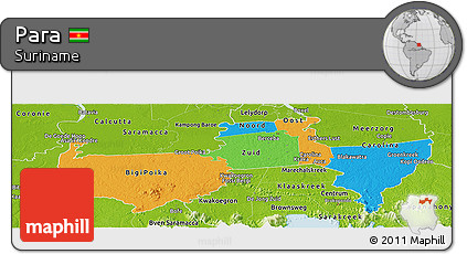 Political Panoramic Map of Para, physical outside