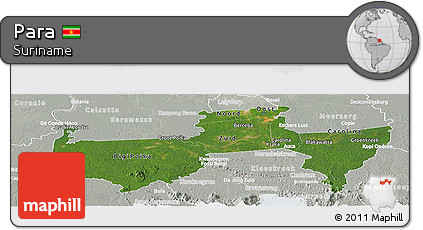 Satellite Panoramic Map of Para, lighten, semi-desaturated