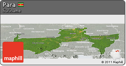 Satellite Panoramic Map of Para, lighten, semi-desaturated