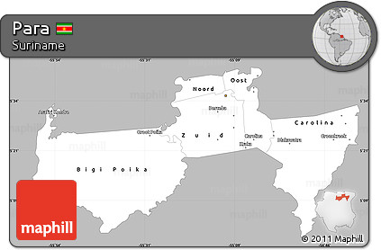 Gray Simple Map of Para, single color outside