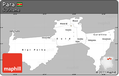 Gray Simple Map of Para, single color outside