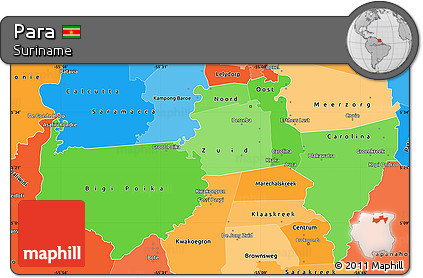 Political Shades Simple Map of Para