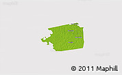 Physical 3D Map of Zuid, cropped outside