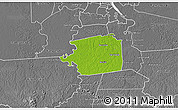 Physical 3D Map of Zuid, desaturated