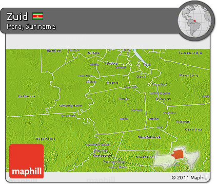 Physical 3D Map of Zuid