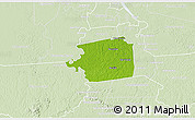 Physical 3D Map of Zuid, lighten