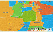 Physical 3D Map of Zuid, political outside