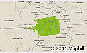 Physical 3D Map of Zuid, shaded relief outside