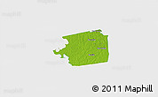 Physical 3D Map of Zuid, single color outside