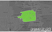 Political 3D Map of Zuid, darken, desaturated