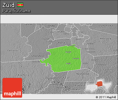Political 3D Map of Zuid, desaturated