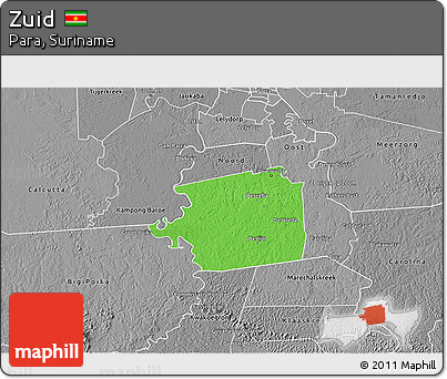 Political 3D Map of Zuid, desaturated