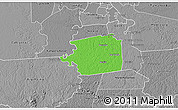 Political 3D Map of Zuid, desaturated