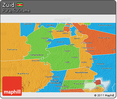Political 3D Map of Zuid