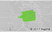 Political 3D Map of Zuid, lighten, desaturated