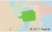 Political 3D Map of Zuid, lighten