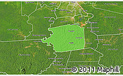 Political 3D Map of Zuid, satellite outside