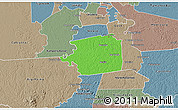 Political 3D Map of Zuid, semi-desaturated