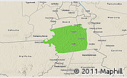 Political 3D Map of Zuid, shaded relief outside