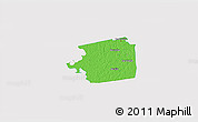 Political 3D Map of Zuid, single color outside