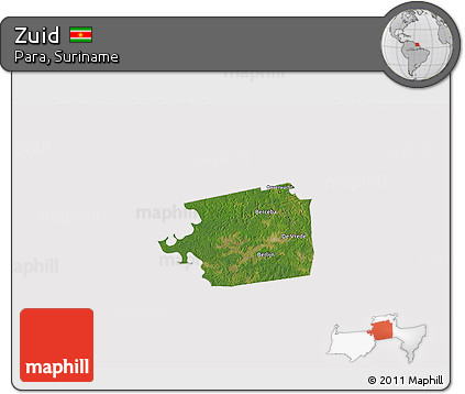 Satellite 3D Map of Zuid, cropped outside