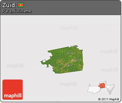Satellite 3D Map of Zuid, cropped outside
