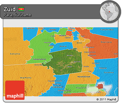 Satellite 3D Map of Zuid, political outside