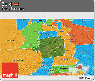 Satellite 3D Map of Zuid, political outside