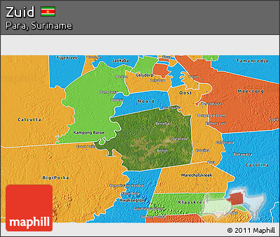 Satellite 3D Map of Zuid, political outside