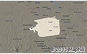 Shaded Relief 3D Map of Zuid, darken