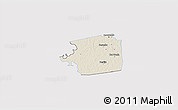 Shaded Relief 3D Map of Zuid, single color outside