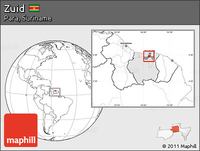 Blank Location Map of Zuid, highlighted country, highlighted parent region, within the entire country